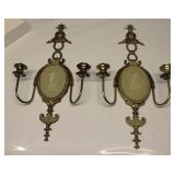 Vintage Neoclassical Brass Wall Sconce 1940