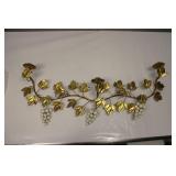 Metal Wall Candle Holder 28"W 12"T