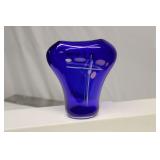 Vintage Studio Art Glass Vase 6" W 6" T