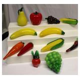 Vintage Glass Fruit & Vegitables Lot