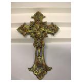 Cast Iron Cross Wall Hanging 18"T 11"W
