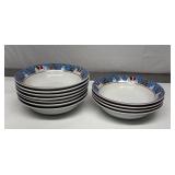 SAKURA Debbie Mumm SNOWMAN Christmas Bowls