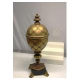 Vintage Ornate Gold Urn With Cover 22.5" Tall