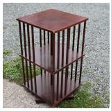 Revolving Bookcase Table Top 15.5"W 15.5"D 22"T