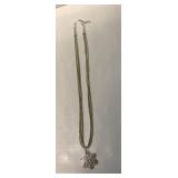 10 Strand 925 Marked Sterling Silver Necklace