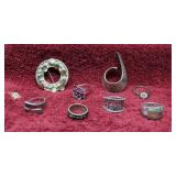 Sterling Silver Rings & Pendant