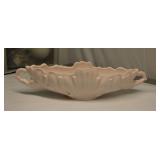 Vintage Jeannette Glass Shell Pink Centerpiece