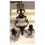 Vintage Iron Wall Sconce 12" Tall