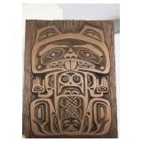 1981 Native American Wood Carved Plaque