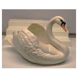 Vintage Porcelain Swan Huge 19" Long 12" Tall