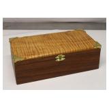 Jewelry Box Maple Top Cherry Bottom 12"W 6"d 4" T
