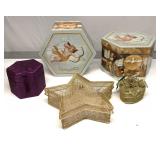 Home Decor Storage Boxes Lot