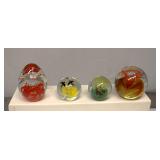 Art Glass Paperweights set 4