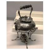 Vintage Silver-Plated Kettle on Stand