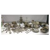 Vintage Silver Plate Dishes Lot