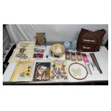 Sewing * Knitting Items w Carry Bag