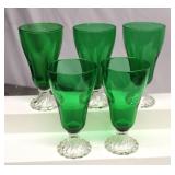 ANCHOR HOCKING EMERALD GREEN GLASSES