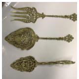 Vintage Italy MONTAGNANI BRASS Serving Flatware