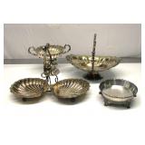 Vintage Silver Plate Dishes Lot