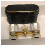 Antique Brass Mother of Pearl Opera Glasses