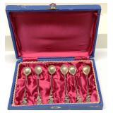 Vintage European Spoon Set Marked 800 Silver