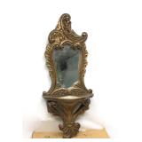 Antique  Wood Carved Wall Shelf Mirror
