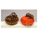 Art Glass Pumpkins set 2