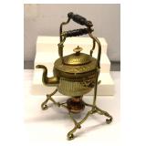 Vintage Turkish Tipping Brass Spirit Tea Kettle