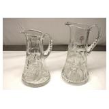 VINTAGE HEAVY CRYSTAL PITCHERS POLAND