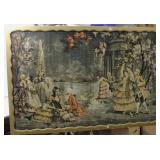 Antique Wall Carpet Framed 60" X 40"