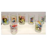 Vintage Walt Disney Drinking Glasses Lot