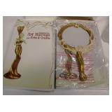 New in Box Art Nouveau Mirrors set 2 11"T