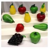 Vintage Glass Fruit & Vegitables Lot