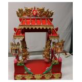 Asian Style Lamp  14"W 10"D 21"T  Needs Repair