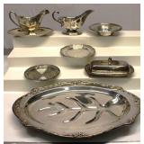 Vintage Silver Plate Dishes Lot