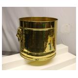 Large Brass Plant Pot 10"T 10.5"R