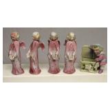 Vintage Porcelain Figurines & Trinket Box