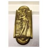 Antique WOMEN ART Metal Wall Plaques Sculpture