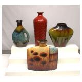 Pottery Vases Lot of 4
