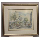 Signed Legai Notre Dame Paris Watercolor Print