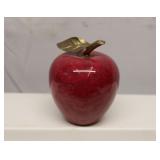 Hand Carved Marble Apple Paperweight
