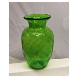 Mid Century Art Glass ( Blown) Vase 10" Tall