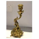 Vintage Iron Candle Holder 10" Tall