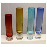 Mid-Century Modern Art Glass Cylinder Vases Lot