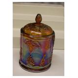 Indiana Glass Harvest Candy Jar  7" Tall