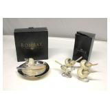 Bombay Shell Cheese Dish & Salts