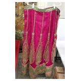 Hot Pink Raw Silk Zardosi Embroidered Lehenga