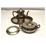 PENNSYLVANIA RAILROAD SILVER PLATED DISHES Lot