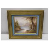 Antique Signed Oil on Canvas Painting 14"x16"