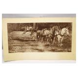 Vintage Logging Life Print 23" x 13.5"